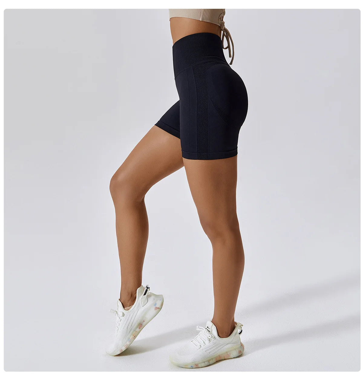 Pantalones cortos de gimnasio de escultura sin costuras