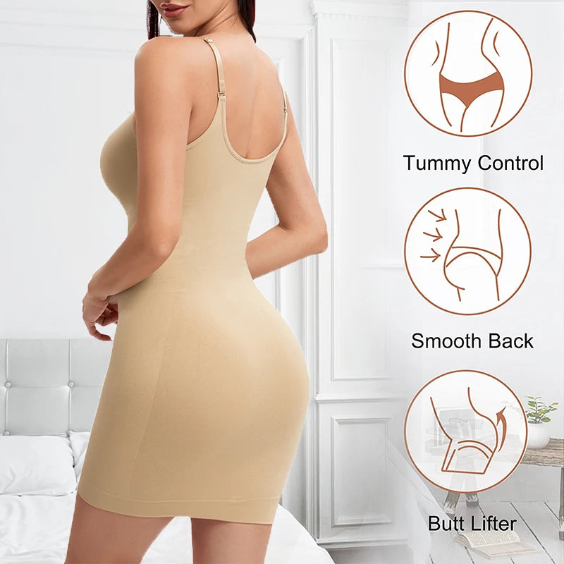Sculpting Shapewear Slip Dress detail