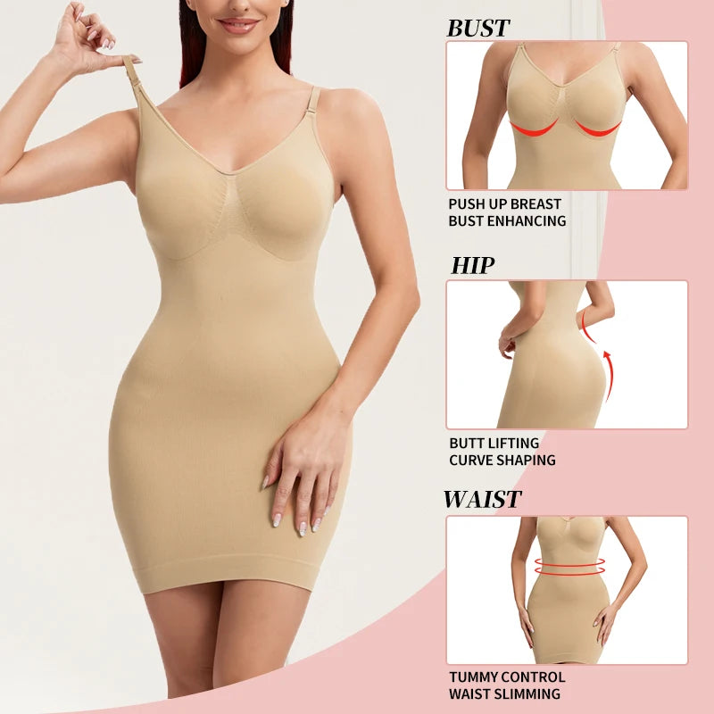 Sculpting Shapewear Slip Dress back