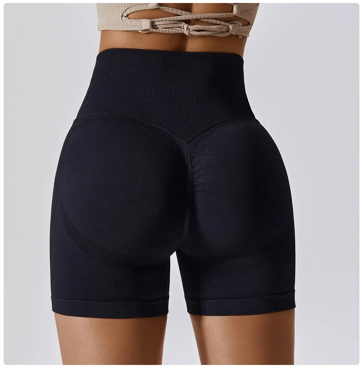 Seamless Sculpting Gym Shorts back