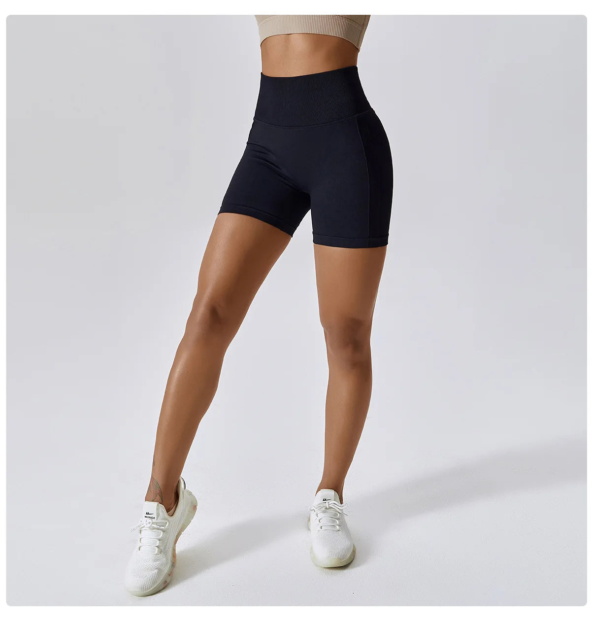 Pantalones cortos de gimnasio de escultura sin costuras